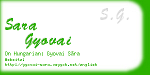 sara gyovai business card
